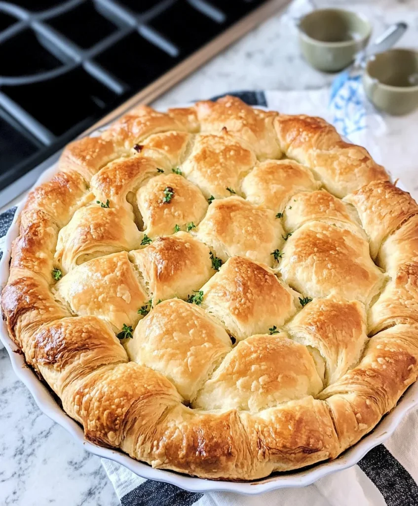 Chicken Pot Pie Recipe with Crescent Rolls